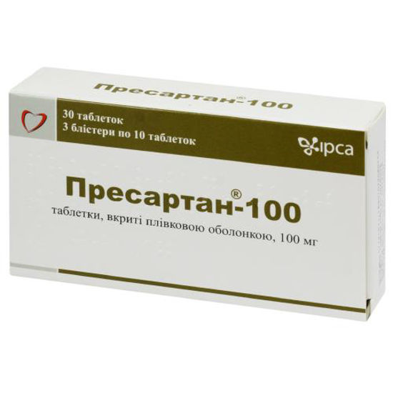 Пресартан-100 таблетки 100 мг №30